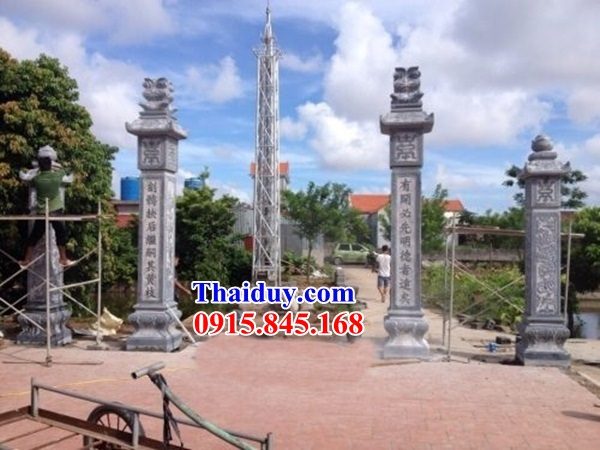 40 cột cổng nhà thờ tổ bằng đá Ninh Bình