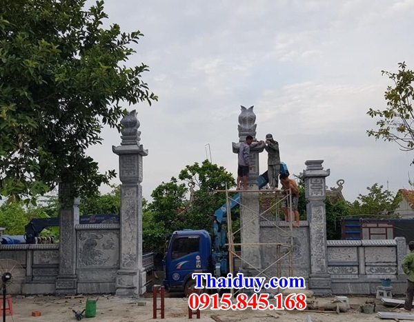 44 cổng đền miếu chùa đình làng làm bằng đá xanh nguyên khối đẹp bán sơn la