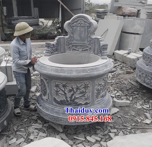 49 mộ mồ mả hình tròn làm bằng đá xanh tự nhiên đẹp tại Bình Phước