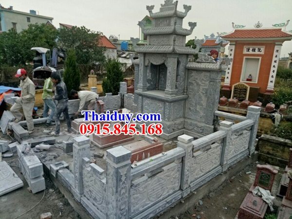 13+ Tường rào khu lăng mộ đá nguyên khối đẹp - 8