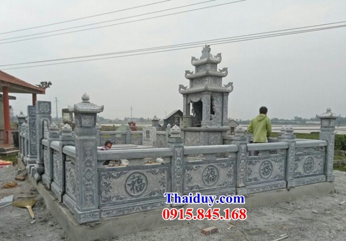 13+ Tường rào khu lăng mộ đá nguyên khối đẹp - 9