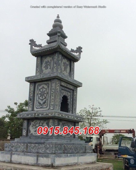 57 Tháp mộ sư đá khối tự nhiên đẹp Quảng Ninh