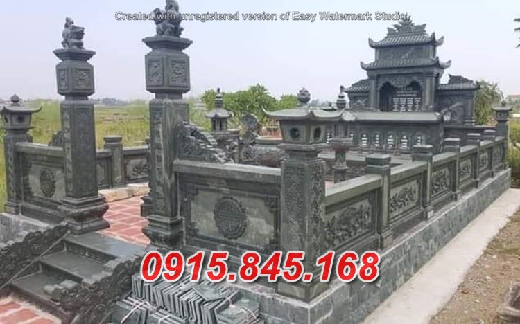 61 Hàng rào lăng mộ đá nguyên khối đẹp tại Hà Tĩnh