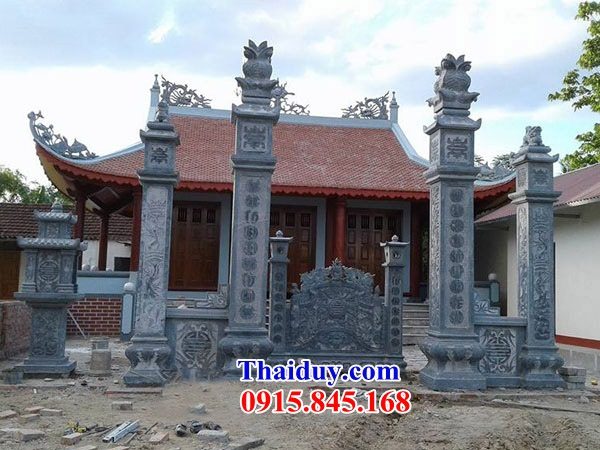 66 kích thước cột cổng đình làng chùa miếu đá xanh nguyên khối đẹp bán tại vĩnh long