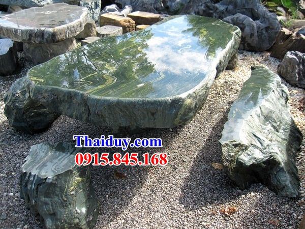 Chế tác bộ bàn ghế đình chùa đền miếu bằng đá granite cao cấp