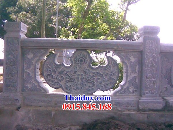 Địa chỉ bán lan can tường rào đình đền chùa miếu bằng đá đẹp thiết kế hiện đại
