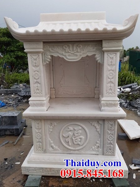 Kích thước 25 bàn đá trắng tự nhiên thờ ngoài trời sơn thần linh thổ địa đẹp bán tại Quảng Trị