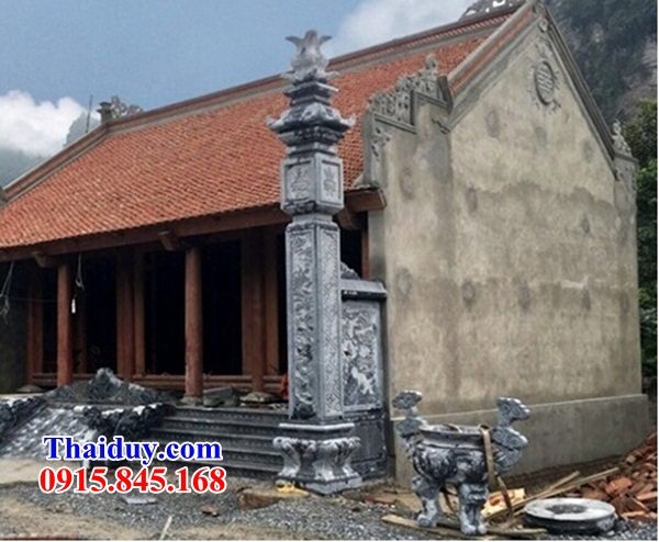 Kích thước 48 cột đá vuông nguyên khôi Ninh Bình nhà thờ họ từ đường giá rẻ