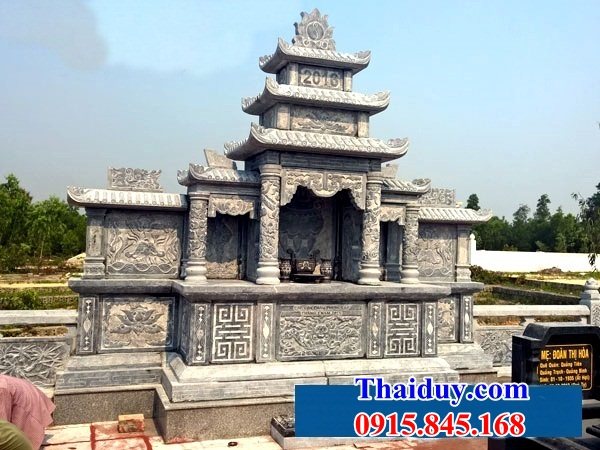 Kích thước lăng thờ khu mộ đá cao cấp hiện đại đẹp tại Tuyên Quang