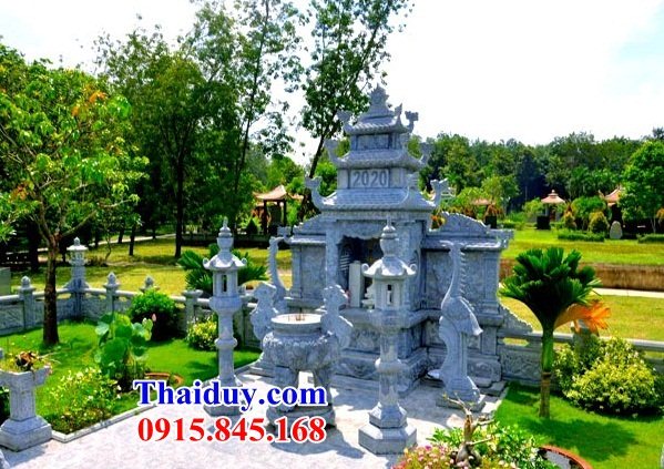 Kích thước lăng thờ khu mộ đá xanh tự nhiên đẹp tại Tuyên Quang