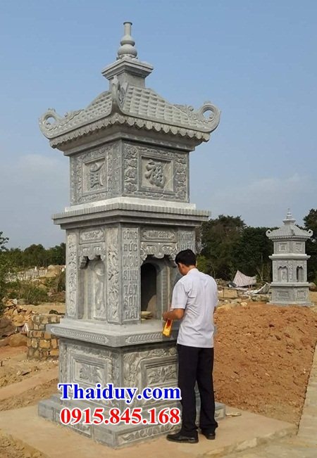 Kích thước mộ tháp bằng đá mỹ nghệ Ninh Bình tự nhiên đẹp
