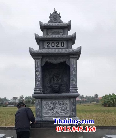 Làm 02 lăng thờ bằng đá đơn giản giá rẻ đẹp tại Bắc Giang