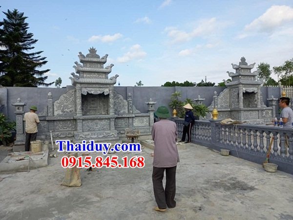 Làm 10 lăng thờ chung nghĩa trang khu lăng mộ bằng đá cao cấp đẹp bán Hà Giang