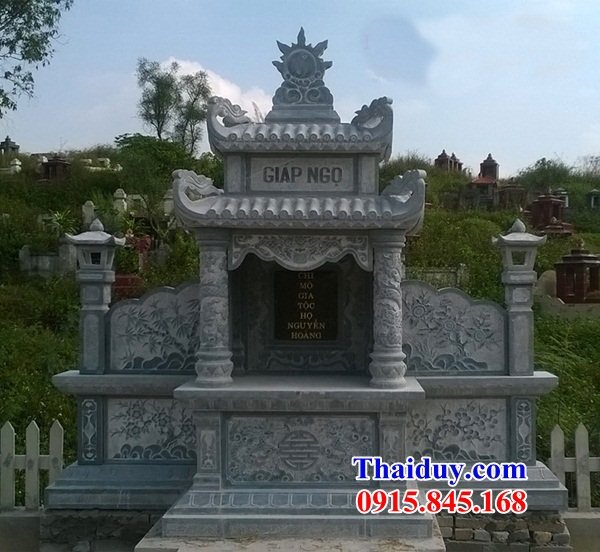 Lăng thờ nghĩa trang đá hiện đại nguyên khối đẹp bán tại Thái Bình