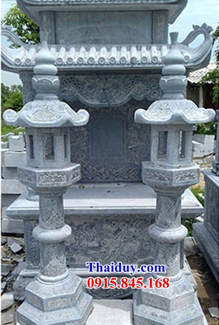 Mẫu đỉnh đèn đặt sân đình đền chùa miếu bằng đá kích thước chuẩn phong thủy thiết kế đẹp nhất