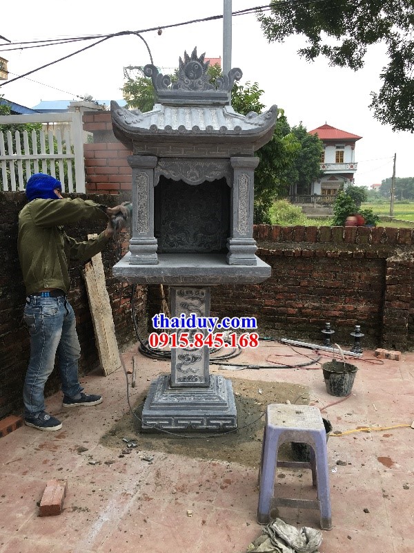 Mẫu miếu thờ thổ địa bằng đá Ninh Bình thi công lắp đặt