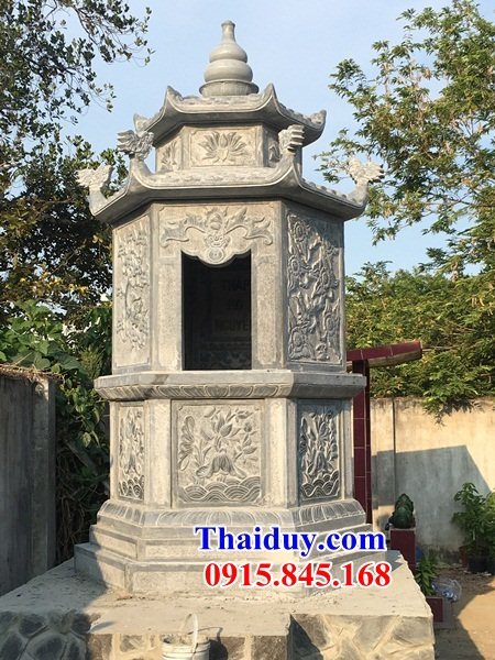 Mẫu tháp mộ cất để tro cốt gia đình bằng đá mỹ nghệ Ninh Bình