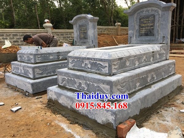 Thiết kế 16 mộ mồ mả đá ninh bình nguyên khối đơn giản không mái đẹp bán Lai Châu