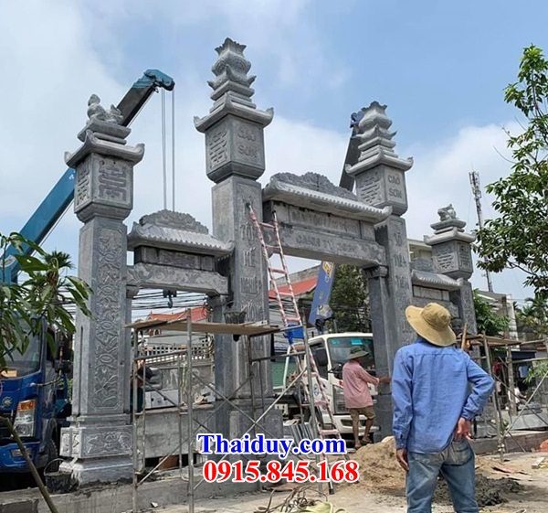 Thiết kế 20 cổng đá ninh bình tự nhiên tam quan tứ trụ đình đền chùa miếu nhà thờ từ đường đẹp nhất Bình Phước