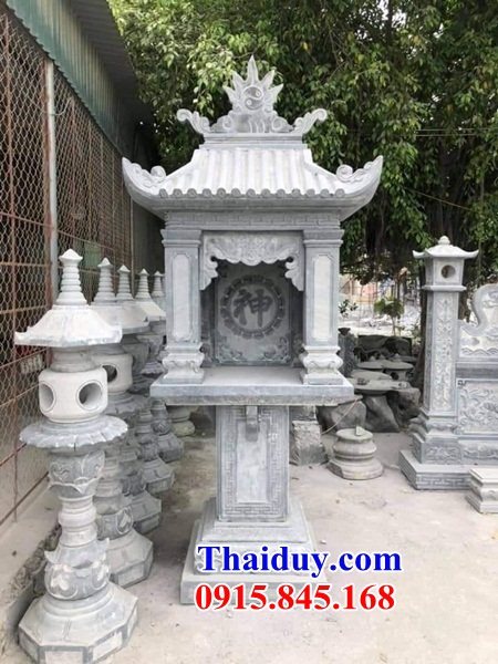 Thiết kế 24 bàn đá tự nhiên nguyên khối thờ ngoài trời sơn thần linh thổ địa đẹp bán tại Quảng Bình