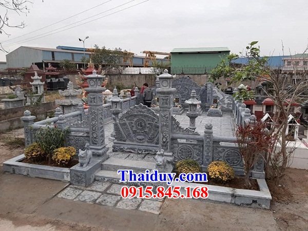 Tường hàng rào lan can đá ninh bình cao cấp nghĩa trang tổ tiên đẹp bán tại Cao Bằng