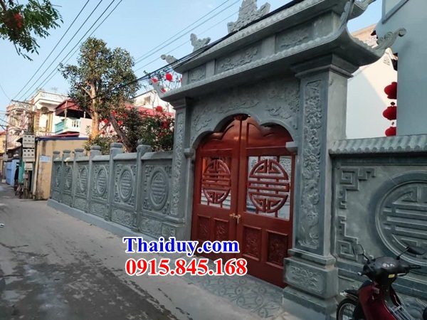 Tường hàng rào lan can đình đền chùa nhà thờ họ từ đường bằng đá kích thước chuẩn phong thủy đẹp