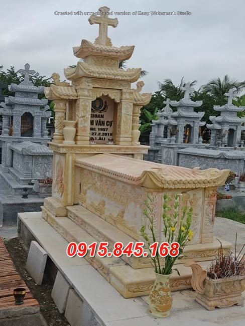 Xây 01 mộ đá công giáo đẹp bán Bắc Ninh - 09.05.2024