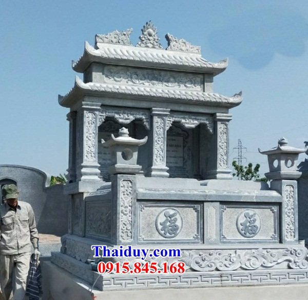 Xây 02 mộ đôi bằng đá đẹp nhất Bắc Ninh