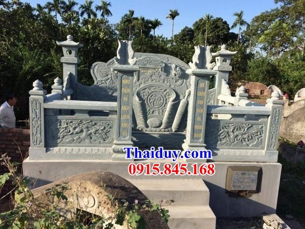 Xây 11 mẫu mộ mồ mả khu lăng gia đình dòng họ đá xanh rêu cao cấp đẹp bán tại Hà Giang
