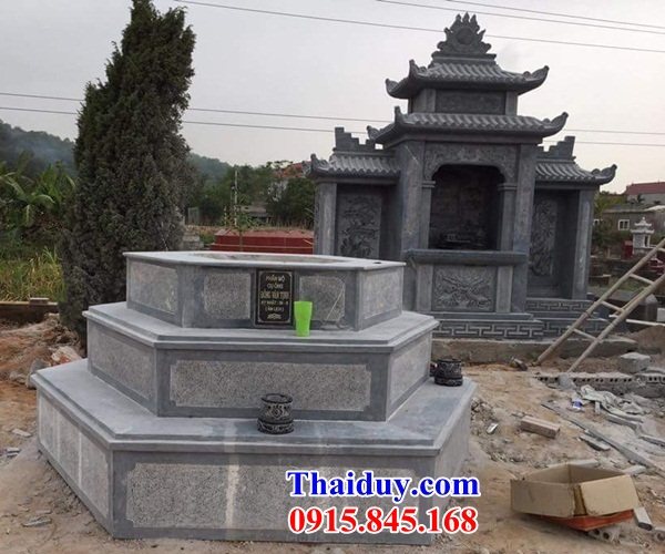 Xây 11 mộ mồ mả đá liền nguyên khối lục lăng bát giác đẹp Quảng Nam