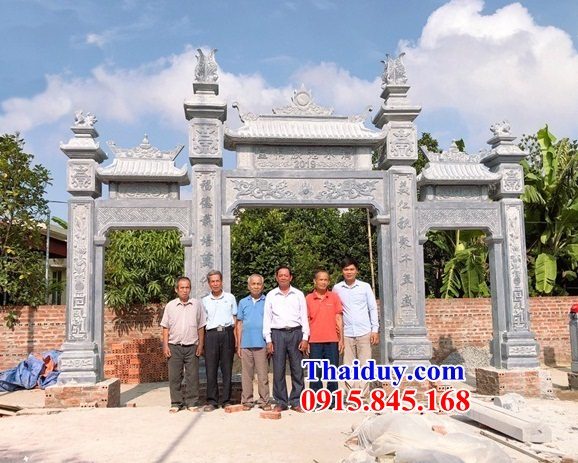 Xây 18 mẫu cổng đá ninh bình nguyên khối tam quan tứ trụ đình đền chùa miếu nhà thờ từ đường đẹp nhất bán Tây Ninh