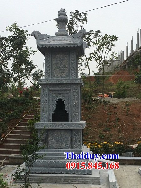 Xây 46 tháp mộ đá xanh tự nhiên đẹp nhất tại Hà Giang