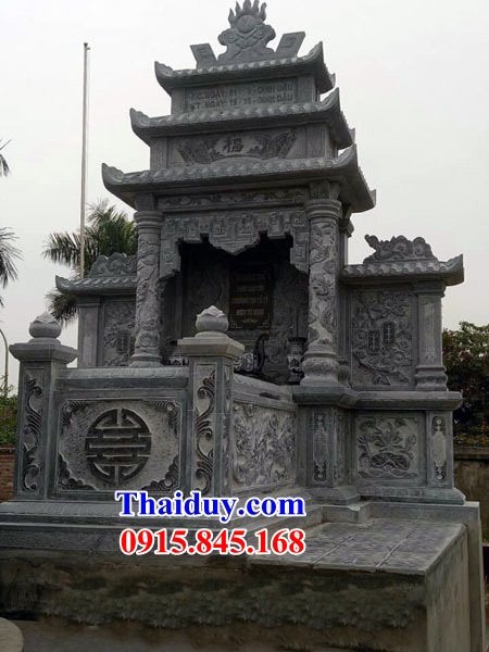kích thước 15 mộ đẹp ba mái bằng đá xanh thanh hóa bán tại lạng sơn