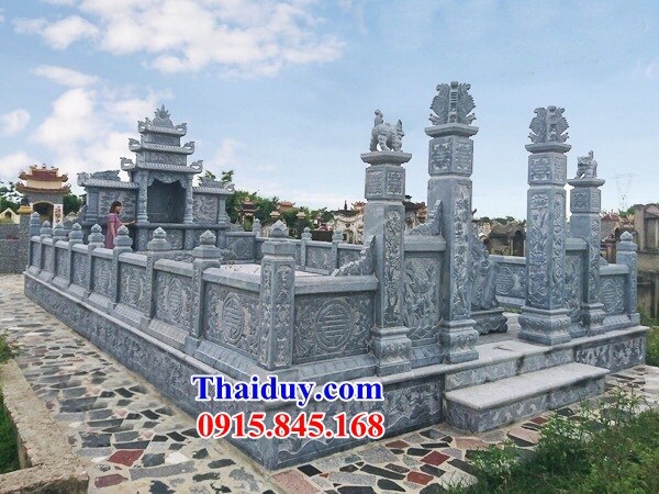 kích thước 67 lan can tường hàng rào nghĩa trang lăng mộ đá xanh ninh bình đẹp nhất