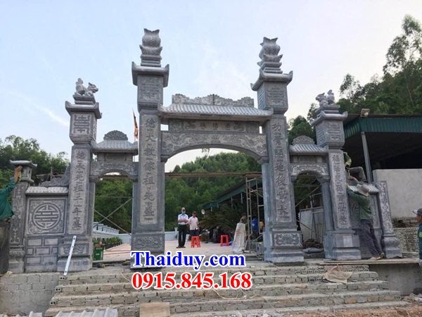 làm 64 mẫu cột cổng đình làng đền chùa miếu đá xanh tự nhiên đẹp nhất bắc kạn