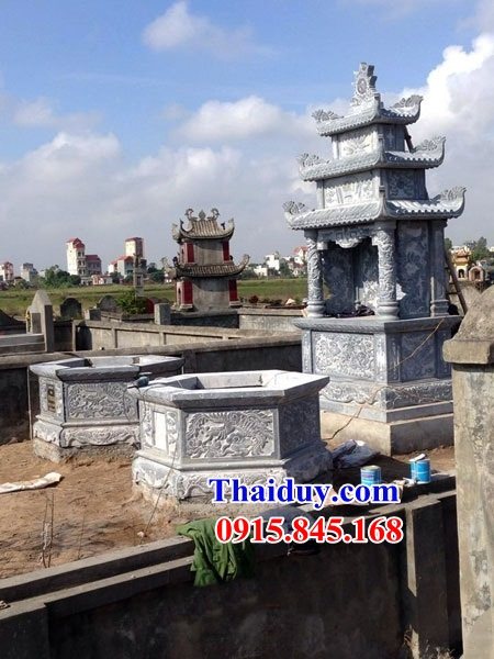 mộ đá thanh hóa đơn giản ông bà cô tổ hiện đại lục lăng Quảng Ninh