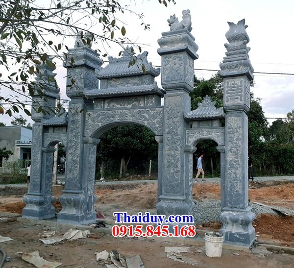 thiết kế 40 cổng đá ninh bình nguyên khối đình làng nhà thờ dòng họ từ đường gia đình tổ tiên đẹp nghệ an