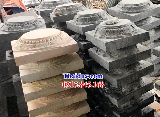 11 Chân cột nhà thờ bằng đá tự nhiên nguyên khối hoa văn sắc xảo tại Bắc Ninh