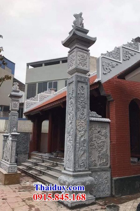 12 Cột đá nhà thờ bằng đá tự nhiên nguyên khối thiết kế hiện đại tại Bắc Giang