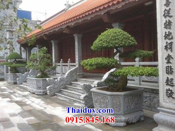 14 Chậu đá mỹ nghệ Ninh Bình trồng cây boonsai đặt sân nhà thờ họ bán tại Phú Thọ