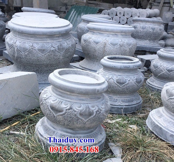 16 Chân cột nhà thờ bằng đá tự nhiên nguyên hoa văn phong thủy tại Thanh Hóa