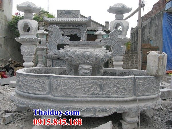 22 chậu cảnh bằng đá xanh thiết kế phong thủy tại lai châu