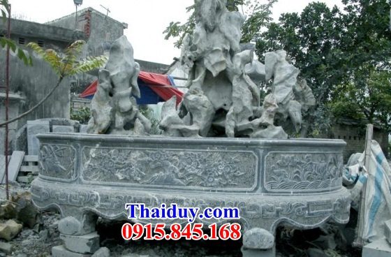 22 chậu cảnh bằng đá xanh tự nhiên nguyên khối tại lai châu