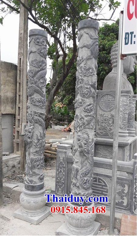 24 mẫu cột đình chùa bằng đá tự nhiên cao cấp tại tuyên quang