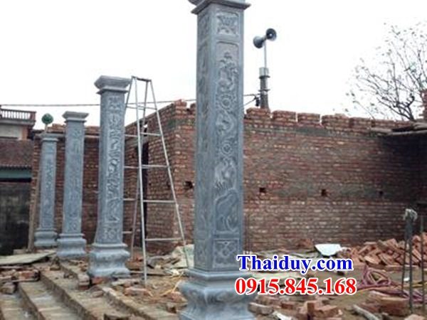 29 Cột đá nhà thờ bằng đá khối tự nhiên thiết kế đơn giản tại Quảng Bình