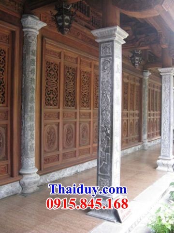 29 Cột đá nhà thờ bằng đá khối tự nhiên thiết kế đơn giản tại từ đường
