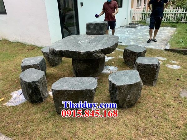60 bộ bàn ghế bằng đá thiết kế phong thủy tại lai châu