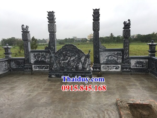 80 bình phong đá trước mộ bằng đá thiết kế đơn giản tại bình thuận