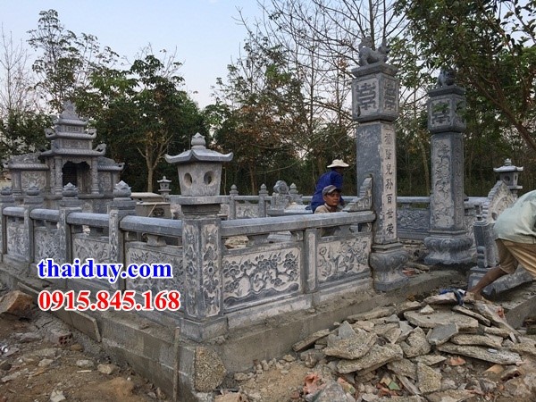10 khu lăng mộ dòng họ ba mái bằng đá cao cấp đơn giản đẹp tại Vĩnh Phúc