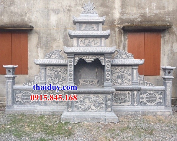 11 khu lăng mộ đá xanh ba mái thiết kế đơn giản đẹp tại Hà Tĩnh